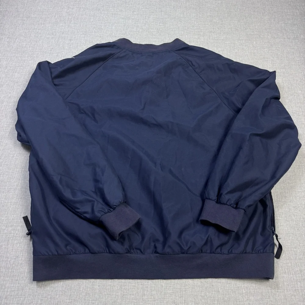 Nike Golf Windbreaker Jacket Mens Large Blue Pullover Zip Pockets Elastic Hem